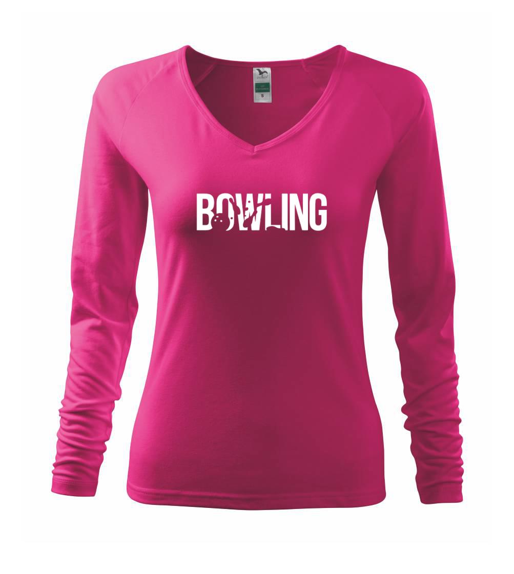 Bowling nápis kolky - Tričko dámske Elegance