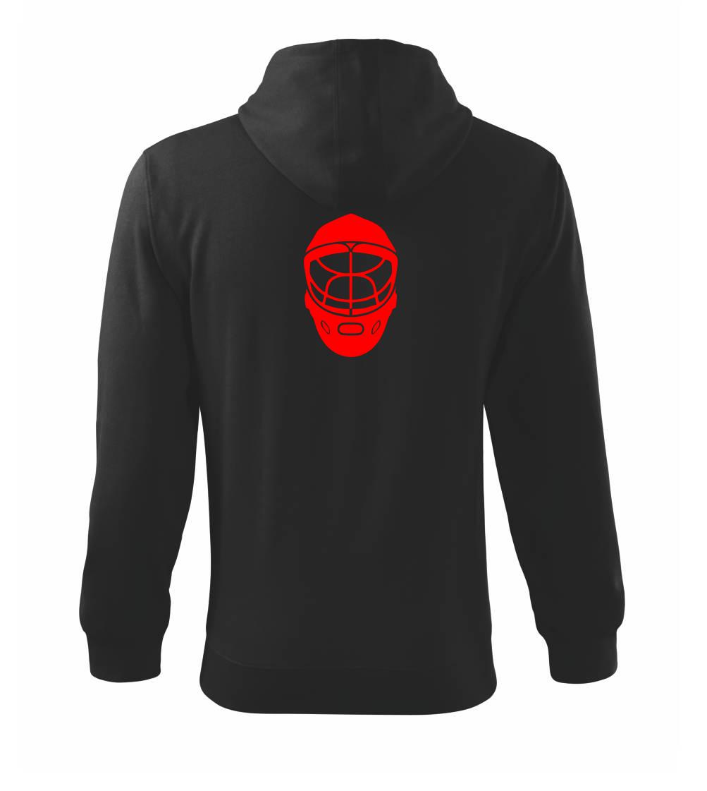 Florbal maska - Mikina s kapucňou na zips trendy zipper