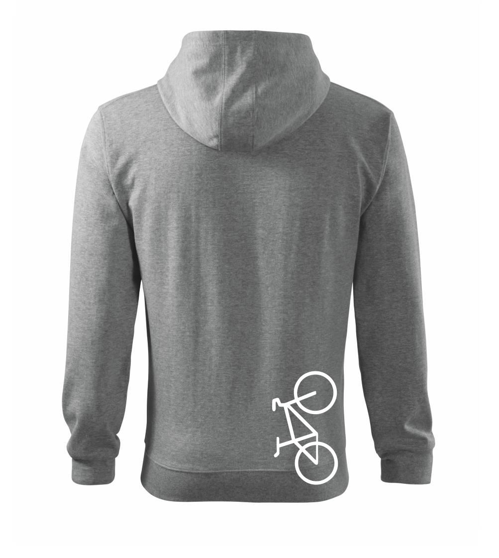 Bicykel na výšku - Mikina s kapucňou na zips trendy zipper