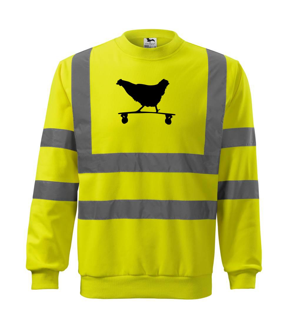 Longboard chicken - Reflexná mikina