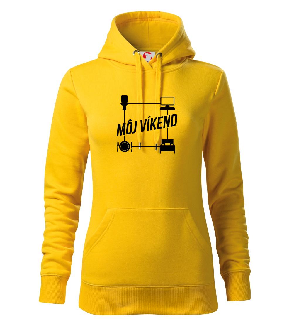Tričká pre ajťákov - Môj víkend - Mikina dámská Cape s kapucí
