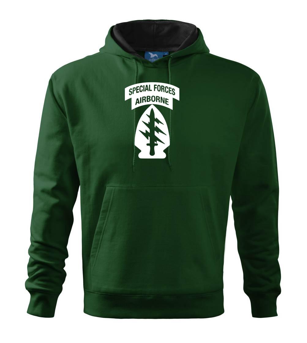 Vojenská tričká s potlačou - Airbone Special Forces - Mikina pánska Cape s kapucňou
