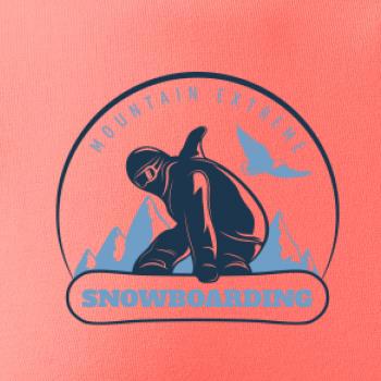 Mountain extreme snowboarding okrúhle