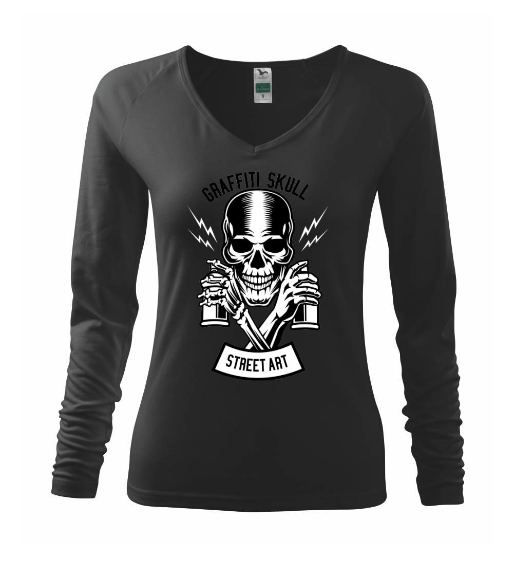Grafické tričká - Graffiti Skull - Tričko dámske Elegance