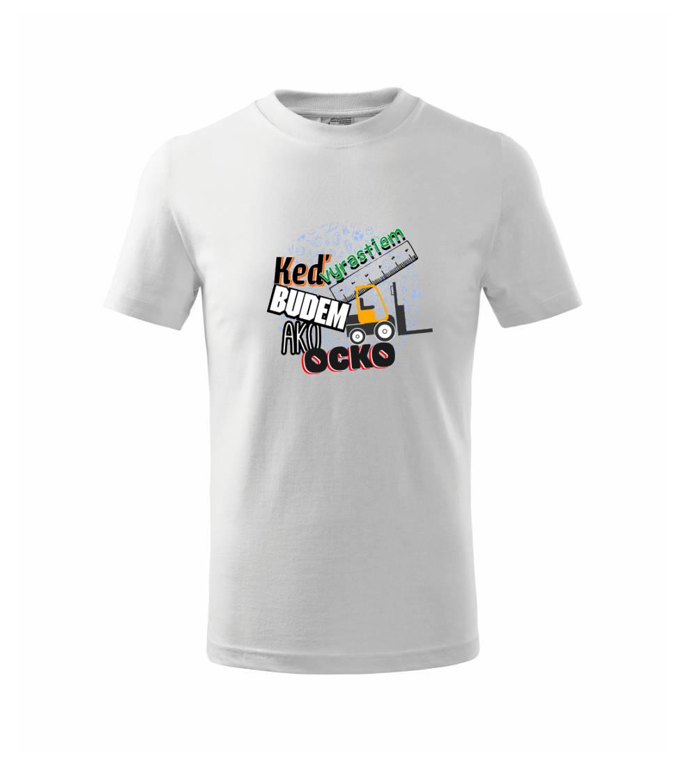 Detské body - až vyrastiem budem ako ocko - Keď vyrastiem budem ako ocko jašterica - Tričko detské bavlnené