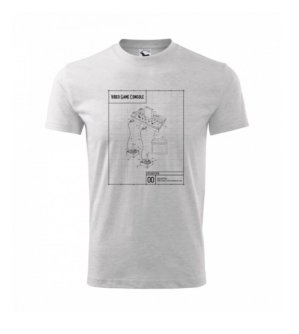 Nákres video game console s joystickom