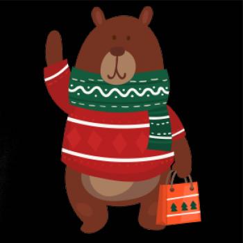 Medveď s darčekom Medveď s darčekom