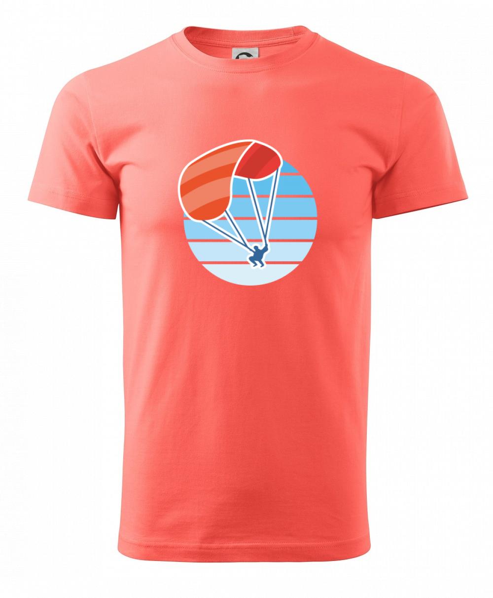 Paragliding oranžový v modrom koliesku Paragliding oranžový v modrom koliesku