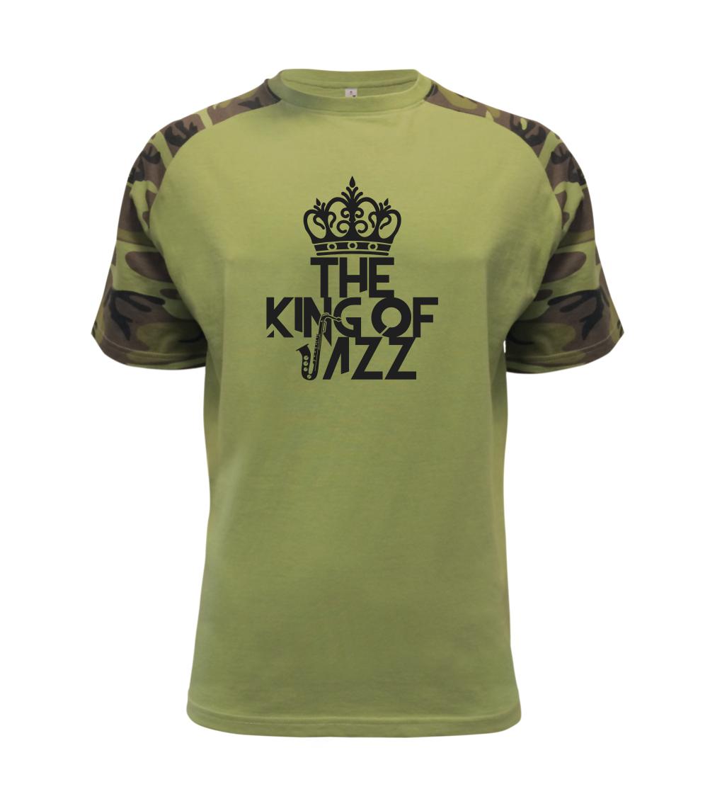 Hudobné tričká - King of Jazz - Raglan Military