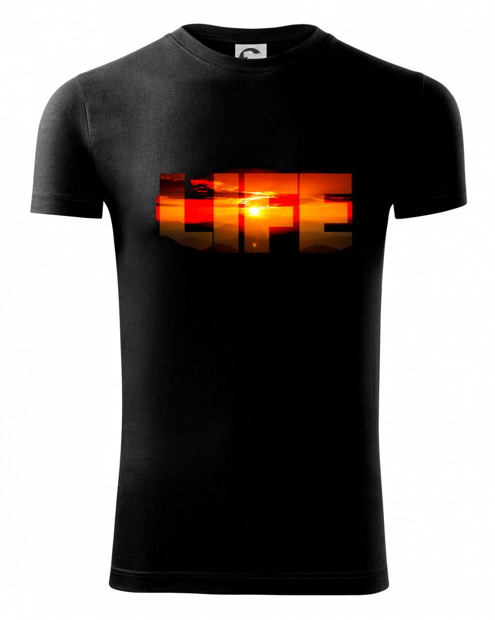 Trička pro horolezcov - Hory - life nápis - Viper FIT - Pánske zúžené tričko
