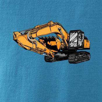 Žltý bager z boku Žltý bager z boku