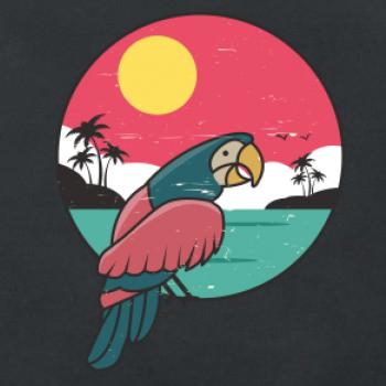 Papagáj v kruhu pri mori Papagáj v kruhu pri mori