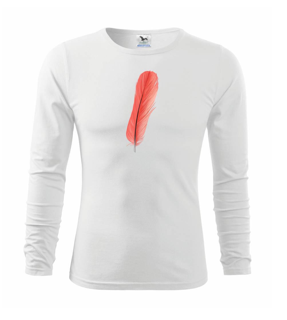 Grafické tričká - Farebné pierko - Tričko detské Long Sleeve