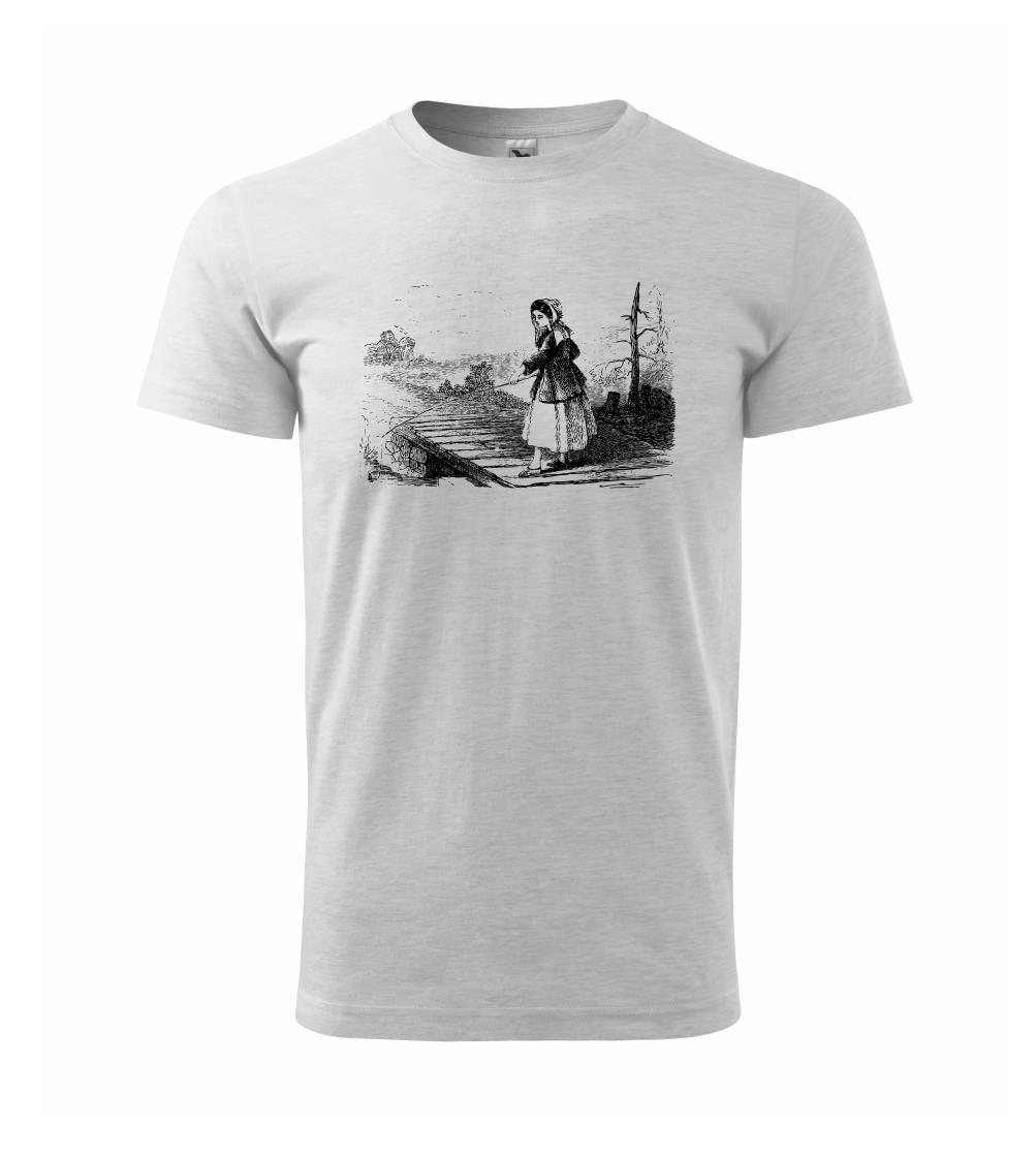 Kreslené dievča na rybách Kreslené dievča na rybách