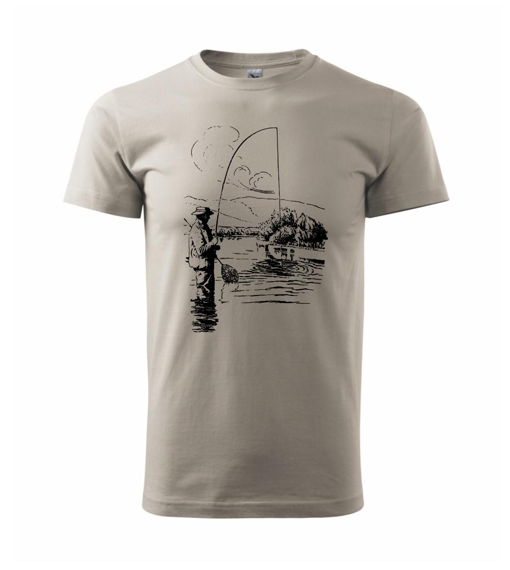 Kreslený rybár s podberákom Kreslený rybár s podberákom