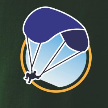 Paragliding modrý padák v kruhu