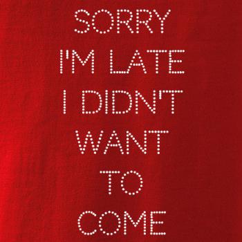 Sorry I am late i didn't want to come