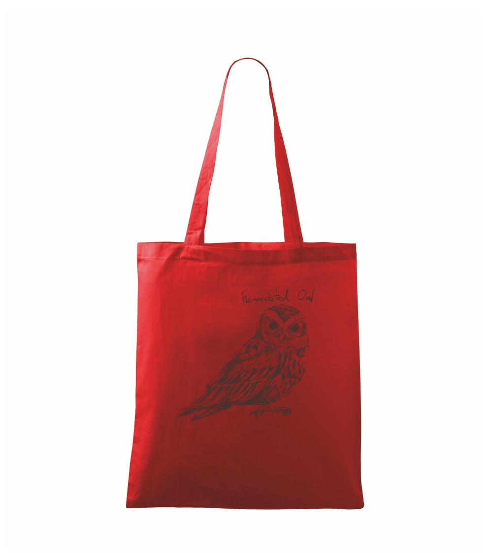 Tričká so zvieratami - Výrček ohnivý  flammulated owl - Taška bavlnená