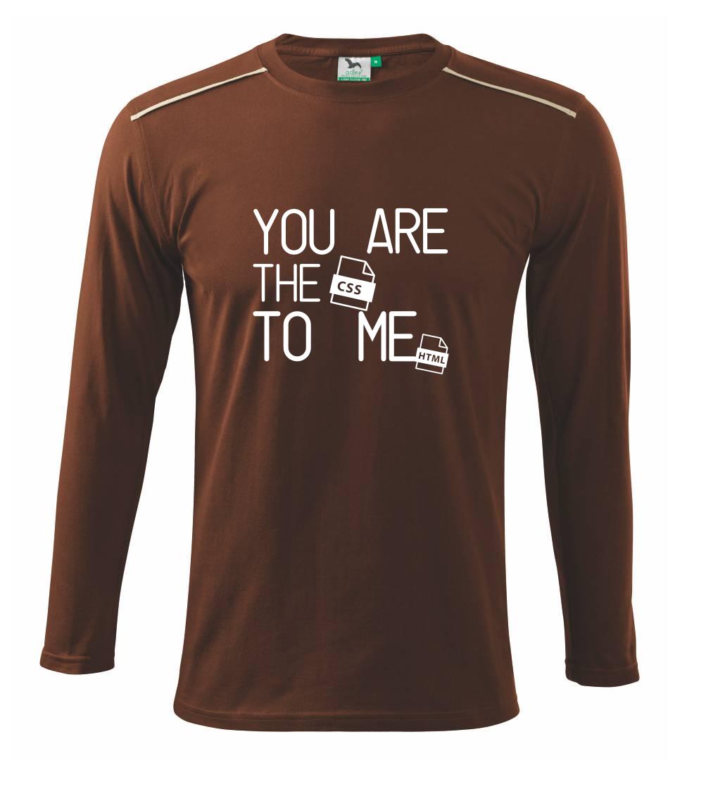 Tričká pre ajťákov - CSS to me HTML - Tričko s dlhým rukávom Long Sleeve