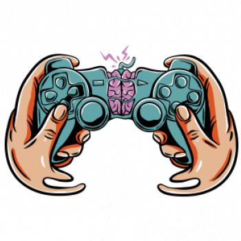 Gamer - mozog v gamepade