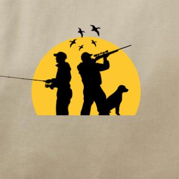 Lovec pri západe slnka