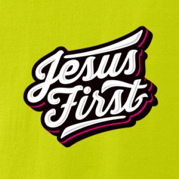 Jesus first biely nápis Jesus first biely nápis