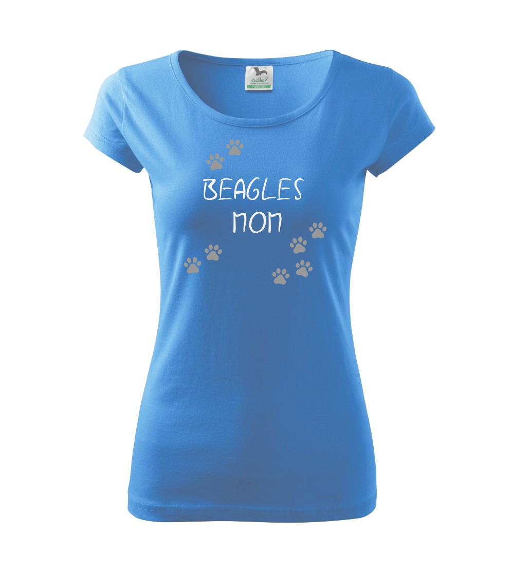 Bígl na tričku - Beagles mom (Bígl) (Reflexné labky) - Dámske tričko Pure