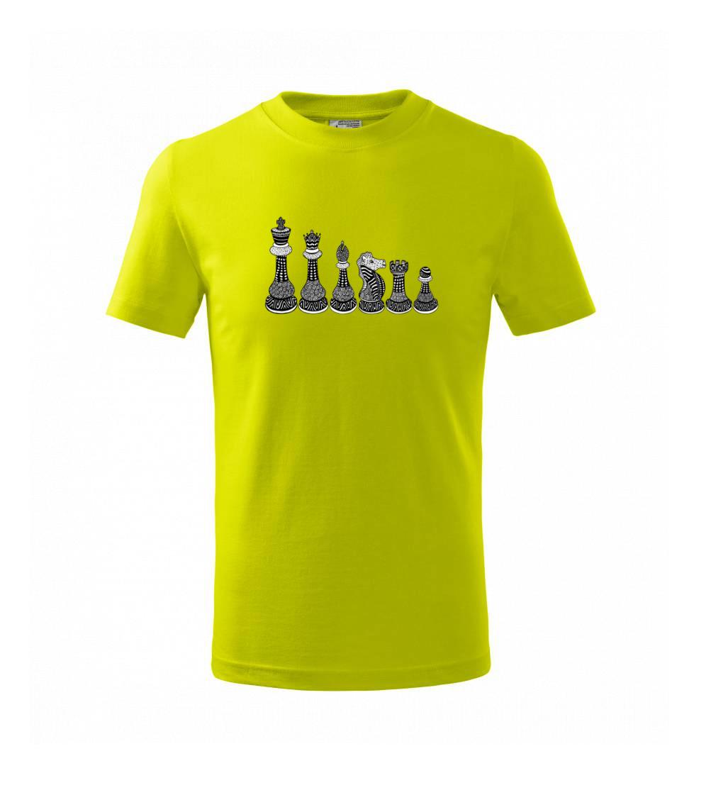 Šachové figúrky v rade - kreslené Šachové figúrky v rade - kreslené