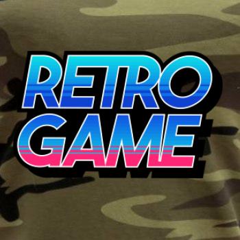 Retro game nápis farebný