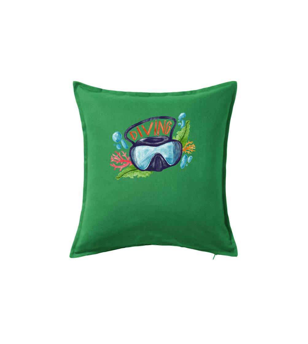 Potápačské tričká - Diving obrázok kreslený - Vankúš 50x50