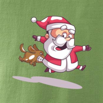 Santa so zahryznutým psom