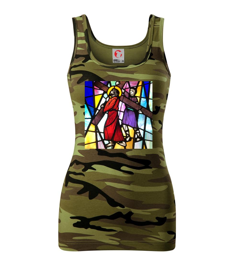 Vitráž - Ježiš a kríž Vitráž - Ježiš a kríž