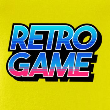 Retro game nápis farebný