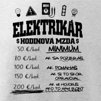 Hodinová mzda elektrikár Hodinová mzda elektrikár