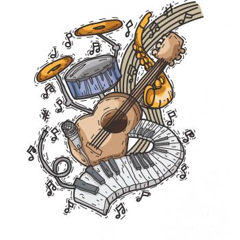 Hudobné nástroje v notách