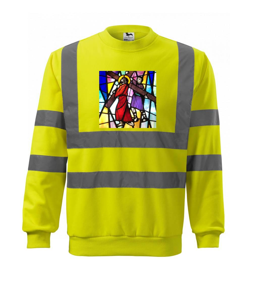 Vitráž - Ježiš a kríž Vitráž - Ježiš a kríž