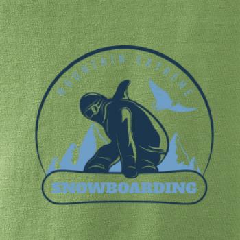 Mountain extreme snowboarding okrúhle