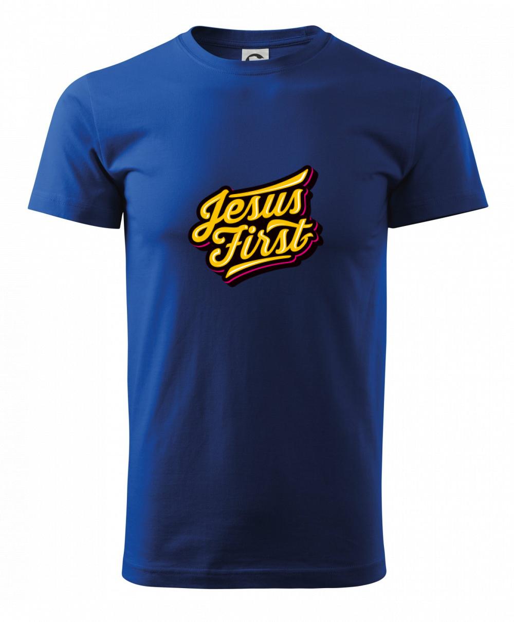 Jesus first žltý nápis Jesus first žltý nápis