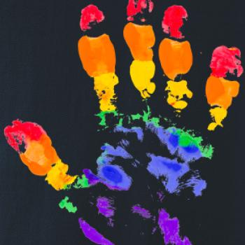 LGBT hand print LGBT hand print
