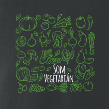 Som vegetarián - zelenina vo štvorci