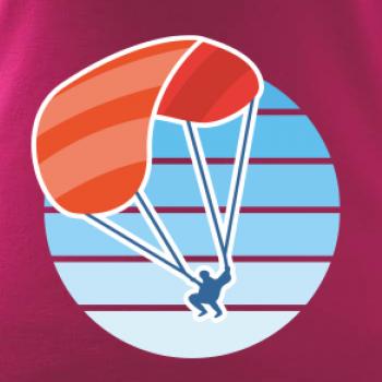 Paragliding oranžový v modrom koliesku