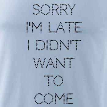 Sorry I am late i didn't want to come