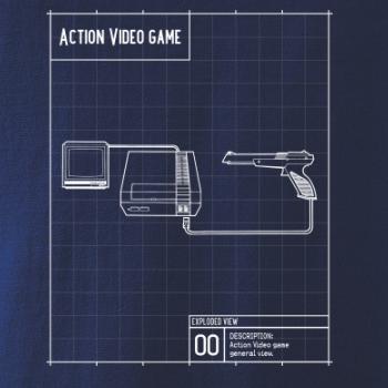 Nákres videohra so zbraňou