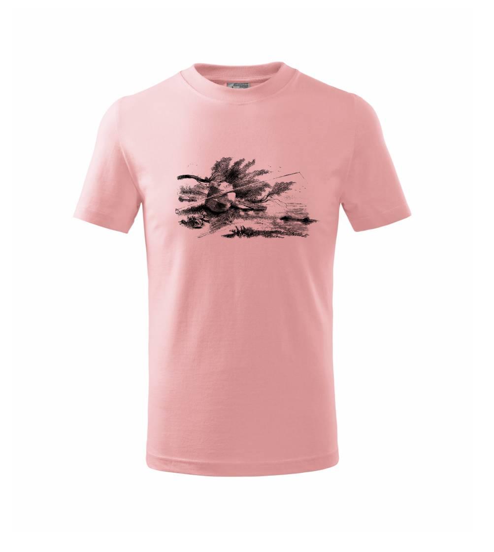 Kreslený prút opretý o kameň