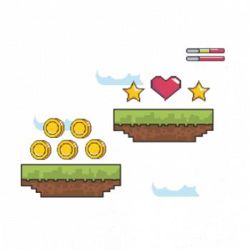 Gamer - stará hra - mince a mraky