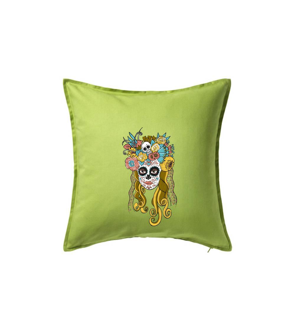 Ostatné mestá / miesta - Mexická maska - žena (Pecka design) - Vankúš 50x50