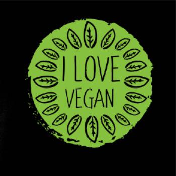 I love vegan v kruhu