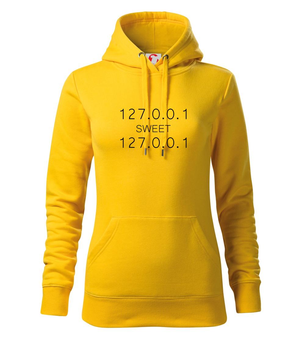 Tričká pre ajťákov - 127.0.0.1 sweet - Mikina dámská Cape s kapucí