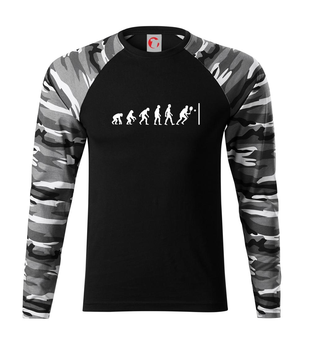 Tričká s motívom Squash - Evolution squash muž-žena - Camouflage LS