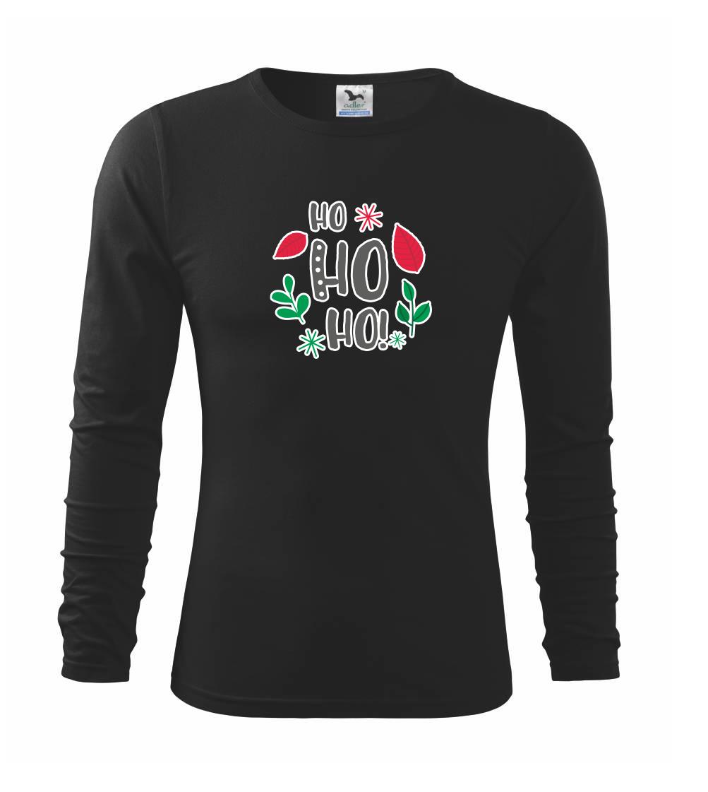 Vianočné tričká - Hohoho nápis - Tričko detské Long Sleeve